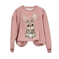 thumbnail image 4 of Easter Bunny Sweatshirts for Women, Long Sleeve Pullover Sweatshirt, Women's Round Neck Sweatshirts Easter Printed Pullover Tops Raglan Sleeves Long Sleeved Hoodie Sweatshirts, 4 of 6