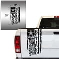 thumbnail image 2 of Retired Army Veteran Soldier Distressed American USA US Flag Truck Tailgate Vinyl Decal Compatible with Most Pickup Trucks U.S. Army Sticker USMC USAF US Navy Decal (11" x 20", Black), 2 of 8