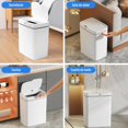 thumbnail image 2 of GALASALA Bote de Basura Cocina, 18L Botes de Basura ba&ntilde;o Inteligente con Sensor, Cesto de Basura con Tapa Delgado y Compacto para Dormitorio, Oficina, Cocina, 2 of 6