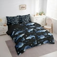 thumbnail image 3 of Feelyou Kawaii Shark Bedding Comforter Set 7 Pieces, Ocean Coral Sealife Full Bedding Set, 3 of 8