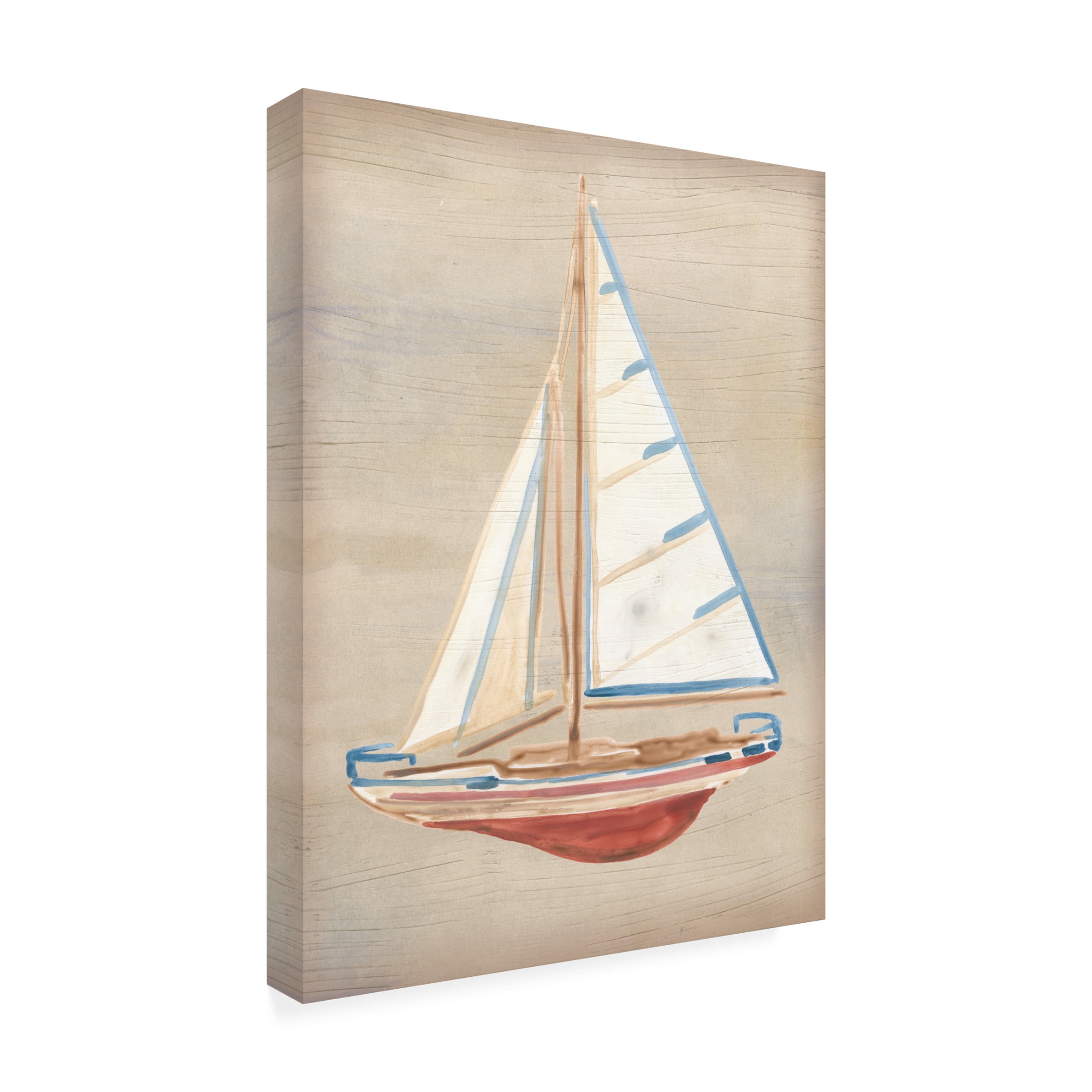 Trademark Fine Art June Erica Vess  Driftwood Sailboat IV Canvas Wall Art