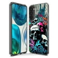 thumbnail image 3 of MUNDAZE Motorola Moto G Play 2021 Shockproof Clear Hybrid Protective Phone Case Skulls Graffiti Painting Art Cover, 3 of 5