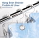 thumbnail image 2 of Ganchos para cortina de ducha, ganchos de ducha de doble deslizamiento de metal duradero para cortinas de barras de ducha de baño, juego de 12 ganchos - blanco, 2 of 5