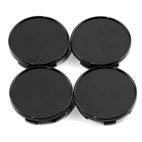 4pcs 54mm2.13in/49mm1.93in Wheel Hub Center Caps Black Base for #40342-AU511