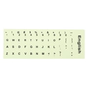 1 Sheet Glow In The Dark Keyboard Sticker English Keyboard Replacement Sticker