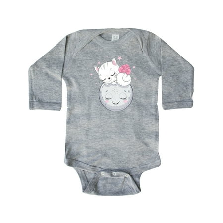 

Inktastic Cat on the Moon Gift Baby Boy or Baby Girl Long Sleeve Bodysuit