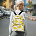 thumbnail image 7 of FORMRS Mini Backpack Purse for Women Quilted Travel Daypack Casual Shoulder Bag, Yellow Rubber Ducks, 7 of 7