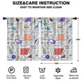 thumbnail image 2 of Blackout Kids Curtains,Math Equations Geometric Shapes White Pattern Childrens Insulated Curtains Set Of 2,Bedroom Essentials,Toddler Room Decor 42"x54", 2 of 5