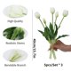 thumbnail image 2 of Ramos de flores artificiales LINSIE Tulipanes blancos x15, 2 of 7