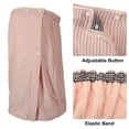 thumbnail image 3 of Toalla de baño a rayas finas, absorbente, suave, rosa, 27,8 "de longitud para baño con botón ajustable, 1 ud., 3 of 7
