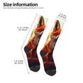 thumbnail image 2 of Naloa Maple Leaf Meditating Fox Thigh High Socks Extra Long Stretchy Sock Women Over Knee High Opaque Stocking Daily Wear, 2 of 6