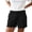 Black, variant on Bosfbaoi Summer Shorts for Women Casual Chino Shorts Solid Color Straight Leg Walking Womens Shorts