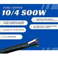 thumbnail image 2 of WindyNation 100 Feet 10/4 10 Gauge 4 Conductor Black SOOW Cable, 2 of 3