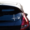 thumbnail image 3 of Roromall Fashion Auto Decorative Heartbeat Love Dog Foot Prints Car Decals, 3 of 3