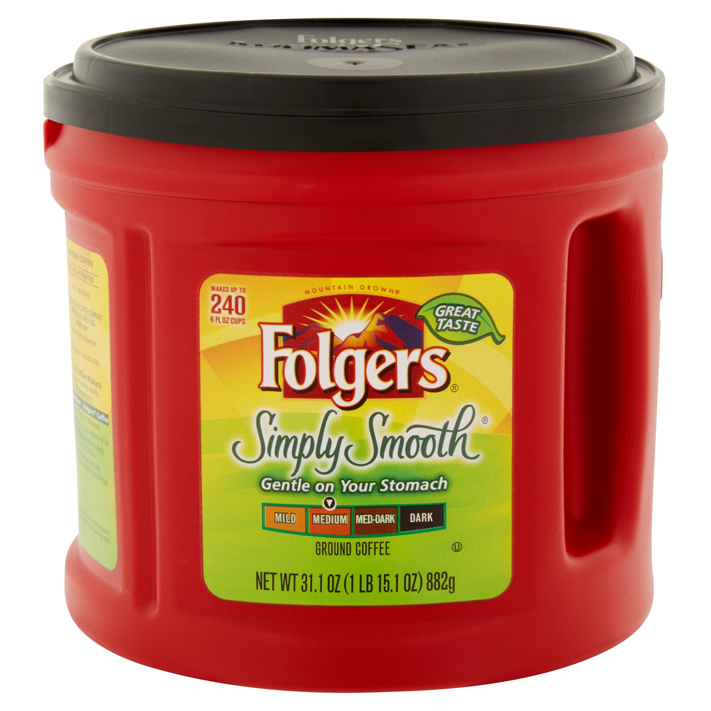 Folgers Mountain Medium Smooth Simply Grown Ground Coffee 31.1 oz