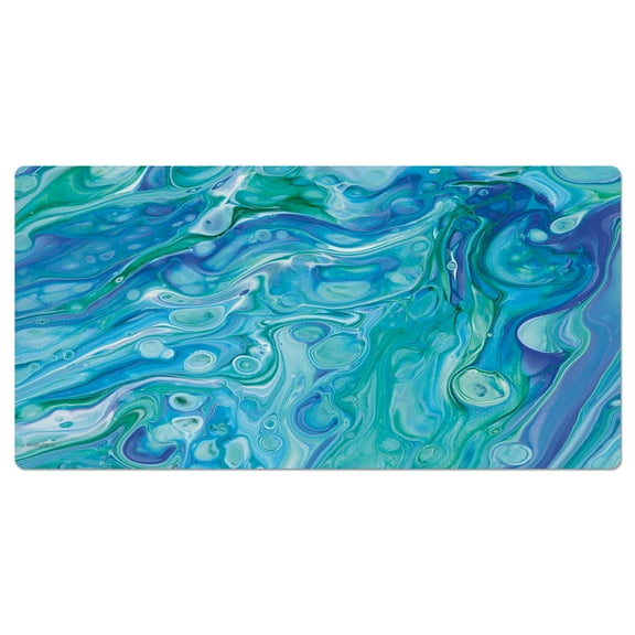 CounterArt "Blue Fluidity" Large Desk Mat Mouse Pad 32" x 16"