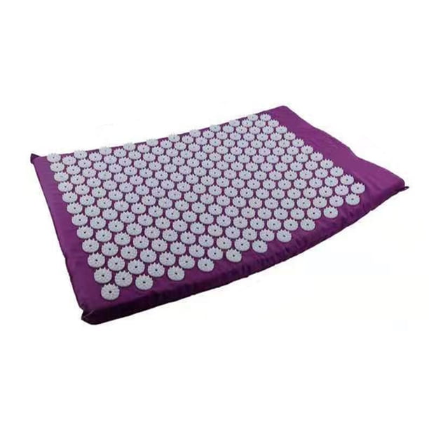Vogacara Estera de acupresión de esponja ABS portátil reutilizable reemplazo profesional hombres mujeres gimnasio cuerpo masaje muscular esteras Suministros para bajar de peso Violeta Vogacara CE014683-02
