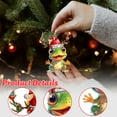 thumbnail image 4 of 2D Acrylic Christmas Frog Ornament, Happy Frog with Santa Hat Design for Christmas Tree Decorations, Christmas Decorations Indoor, Festive Holiday Hanging Pendant, 4 of 7