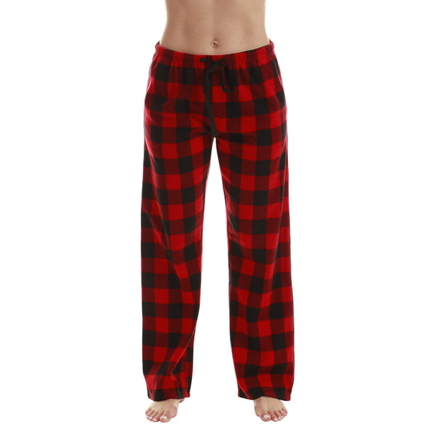 Just Love Fleece Pajama Pants for Women Sleepwear PJs (Red - Buffalo ...