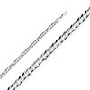 22 in. 14K White Gold 5.9 mm Wide Regular Concave Cuban Chain
