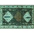 thumbnail image 1 of Ahgly Company Indoor Rectangle Persian Turquoise Blue Traditional Area Rugs, 3' x 5', 1 of 4