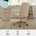 thumbnail image 4 of Martha Stewart Upholstered Office Chair in Conch Shell/Polished Brass, 4 of 12
