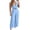 Light Blue, variant on Womens Summer Jumpsuits Dressy Casual Wide Leg Pants Rompers Elegant V Neck Sleeveless Overalls for Business Work