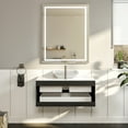 thumbnail image 6 of Eviva Wave 36 in. Espresso Wall Mount Single Sink Bath Vanity with White Quartz Top and Vessel Porcelain Sink, 6 of 6