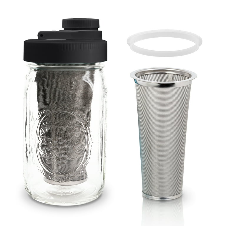 Cold Brew Coffee Stainless Steel Filter & Lid - Make Cold Brewed Coffee -  Mason, Ball, Kerr, Lid, Top, Ring, Sun Tea, Great Gift - Yahoo Shopping