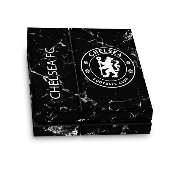 Head Case Designs Officially Licensed Chelsea Football Club Mixed Logo Black Marble Vinyl Sticker Skin Decal Cover Compatible with Sony PS4 Console