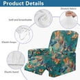 thumbnail image 6 of Renewold Butterfly Bohemian Flower Teal Lazy Boy Recliner Chair Cover Wear Resistant Sofa Slipcover 4 Pieces Comfy Dog Couch Cover Reclining Chair Slipcover with Side Pocket for Pets, 6 of 8