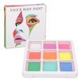 thumbnail image 2 of 9 Colors Face Body Paint Palettes 27g Food Grade Materials Bright Colors Quick Drying Face Body Paint Oil Palettes, 2 of 5