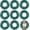 Dark Green, variant on 8 Pcs Large Inflatable Pool Float 36 Inches Swimming Ring Pool Floats Adult Inflatable Tube for Summer Vacation Beach River Bachelorette Wedding Party Supplies