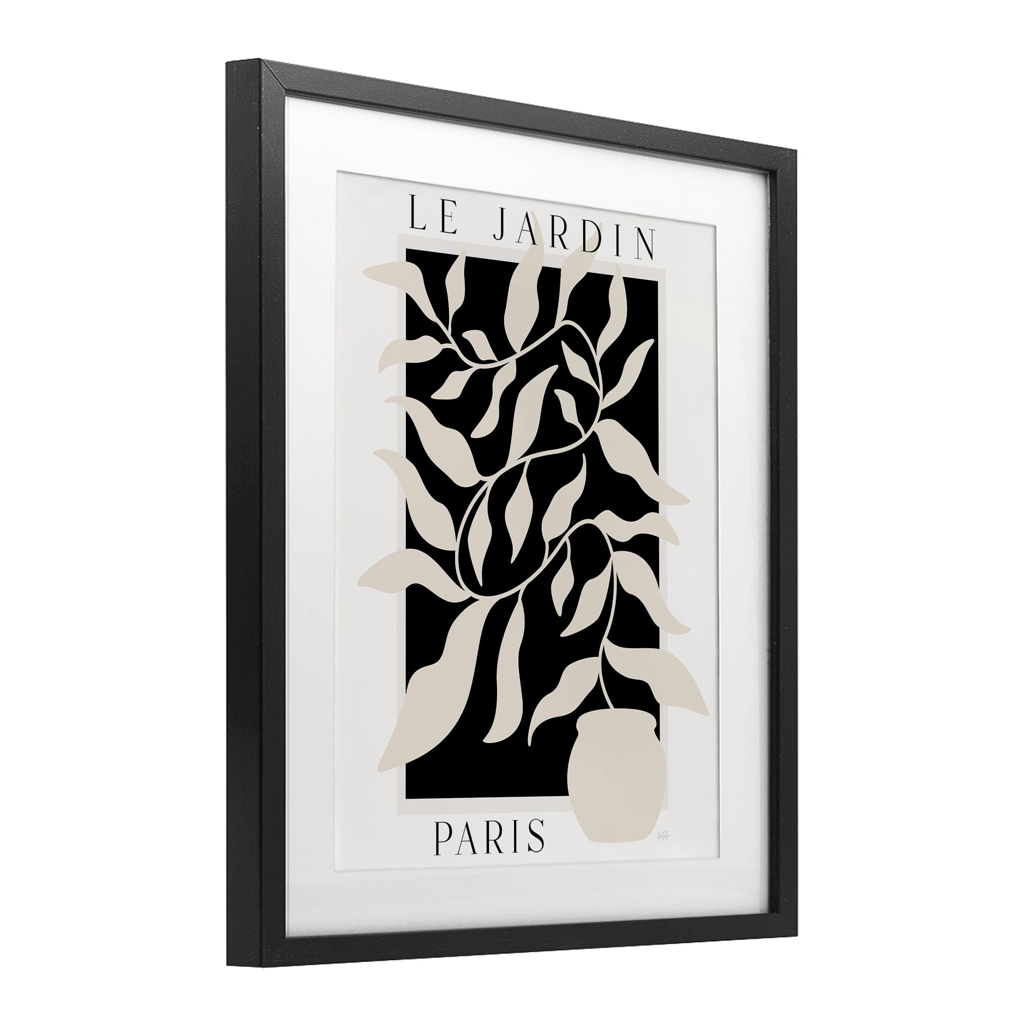 Stupell Industries Le Jardin Paris Botanicals Black Framed Print Under Glass, design by Natalie Carpentieri