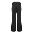 thumbnail image 4 of WILLBEST Pantalones Casuales de Verano para Mujer, con Rayas, Cintura Alta, Patchwork, Bolsillos Colgantes, Pierna Recta, Pantalones de Traje Casuales para Mujer Moderna Mediana, 4 of 7