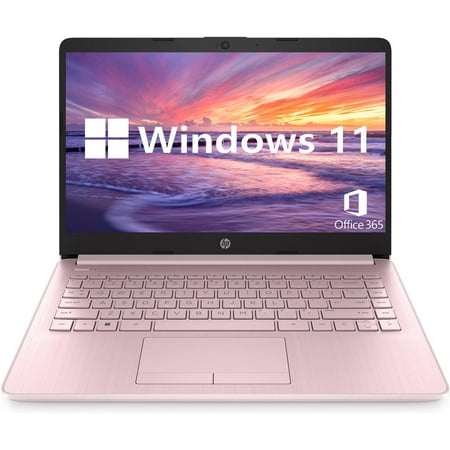 HP Stream 14 Laptop, 14 Inch HD Display, Intel Celeron N4020, 8GB RAM, 64GB eMMC, Windows 11 Home, HDMI, WIFI, for Student and Business, Office 365 1 Year, Webcam, Pink