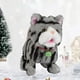 thumbnail image 4 of Figura de juguete interactiva de peluche, animal de compañía realista, divertida y multiusos, mascota electrónica con repetición de grabación para Gris, 4 of 8
