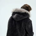 thumbnail image 3 of Mens Hoodies Zip Up Plush Collar Cardigan Y2k Hoodies Plush Fleece Jackets Color Grey Size L, 3 of 5
