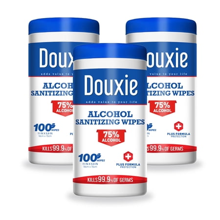 Douxie 75% Alcohol Wet Wipes 100 Ct. Wet Wipes for skin