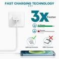 thumbnail image 2 of Cargador rápido DelTucci para iPhone con 2 cargadores de pared USB C de 20 W, 2 of 7