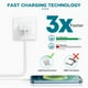 thumbnail image 2 of Cargador rápido DelTucci para iPhone con 2 cargadores de pared USB C de 20 W, 2 of 7