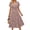 D-Pink, variant on Women Summer Dresses Short Sleeve V Neck A-Line Midi Dress Ladies Boho Beach Floral Print Sundress