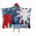 ANYWAY.GO Arctic velvet Hooded Blanket Grunge Americana Christmas