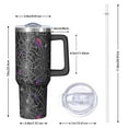 thumbnail image 2 of Halloween Spider Web with Purple Icons Tumbler with Handle and Lid,40oz Double Wall Vacuum Insulated Tumbler,Cups Gift for Women and Men, 2 of 7