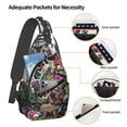 thumbnail image 4 of Gorillaz Sling Backpack Travel Hiking Chest Bag Daypack Multipurpose Crossbody Shoulder Bag, 4 of 9