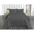 thumbnail image 2 of Ambesonne Art Deco Quilted Coverlet 3 Pcs, Abstract Concept 60s Lover, King Size, Grey and Pale Tan, 2 of 4