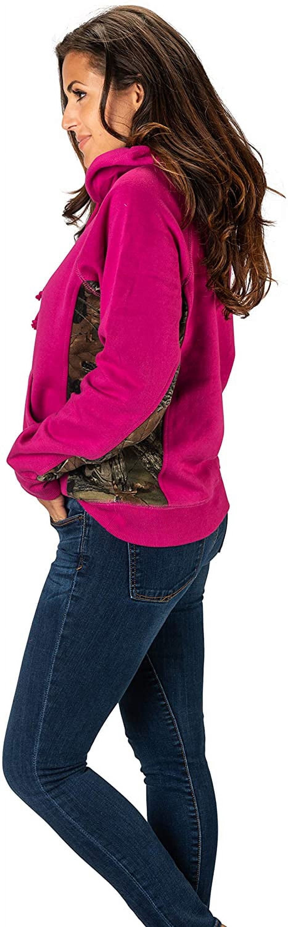 Trail Crest Women's Camo Hooded Sweatshirt Large Rose