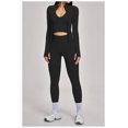 thumbnail image 2 of PISONIC Workout Sets for Women 3 Piece Long Sleeve Zip Up Jacket, V-neck Cami Tank Top, High Waisted Leggings Gym Athletic Sets, 2 of 6