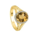thumbnail image 3 of AoneJewelry 1.95 Carat Diamond and Oval Shape Citrine Ring In 10K Solid Rose, White & Yellow Gold, 3 of 5