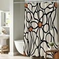 thumbnail image 5 of Boho Abstract Matisse Shower Curtain, Floral Flower Funky Shower Curtains Set Black White Beige Geometric Bath Curtain Modern Art Minimalist 70S Vintage Bathroom Decor 72"W x 78"L (Pack of 1), 5 of 6